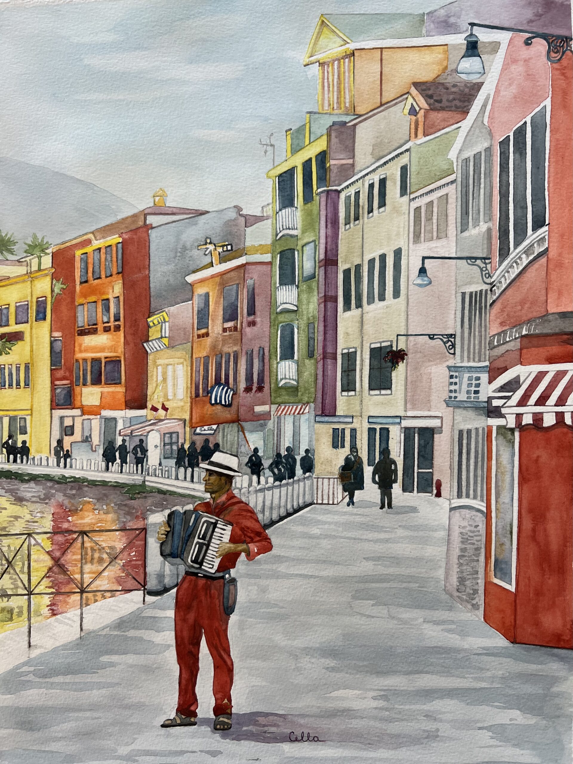 Italian Watercolor Village